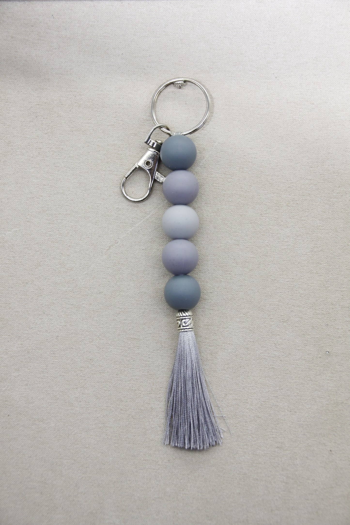 Silicone Coloured Bead Lanyard Keychains