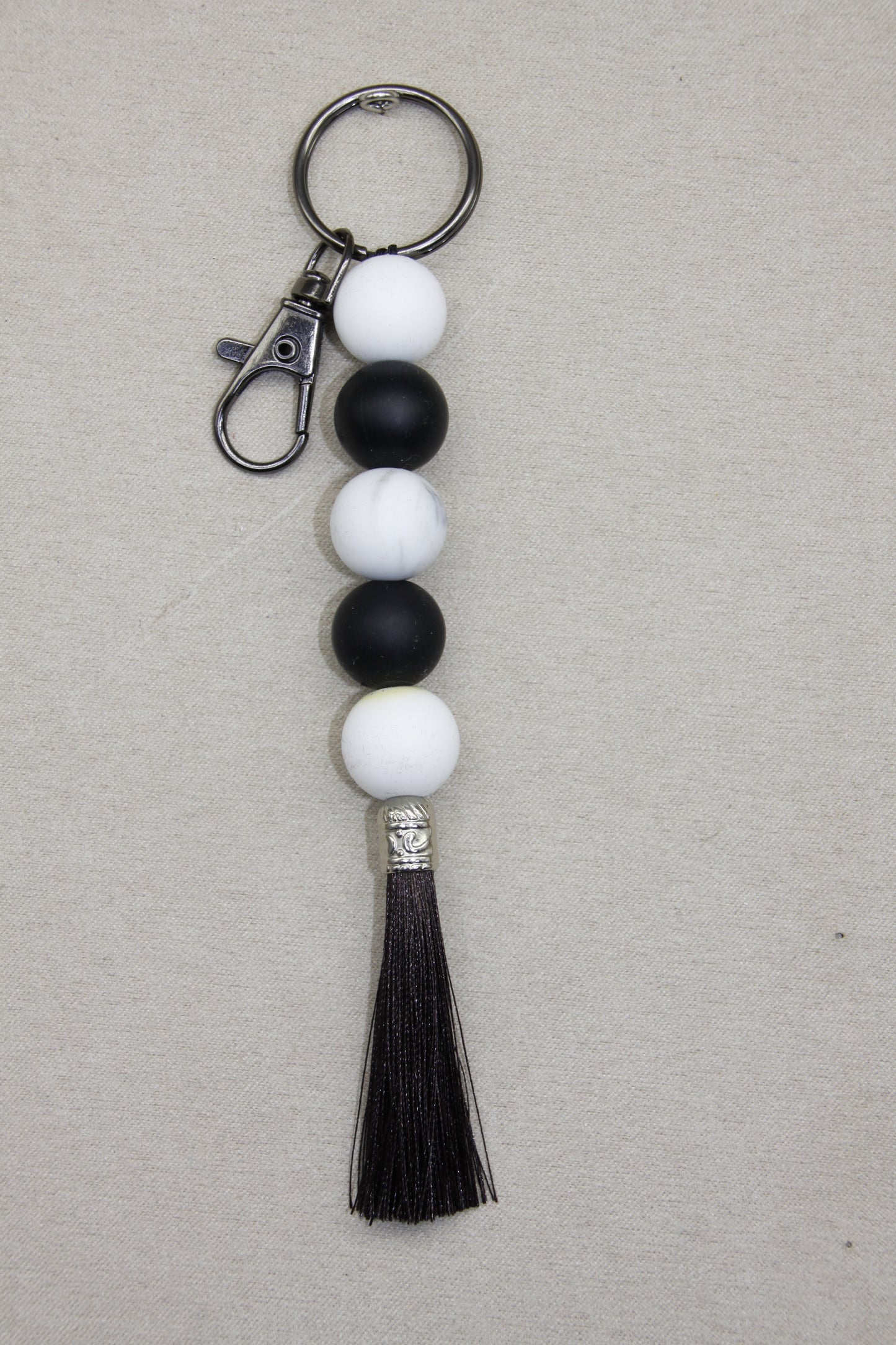 Silicone Coloured Bead Lanyard Keychains