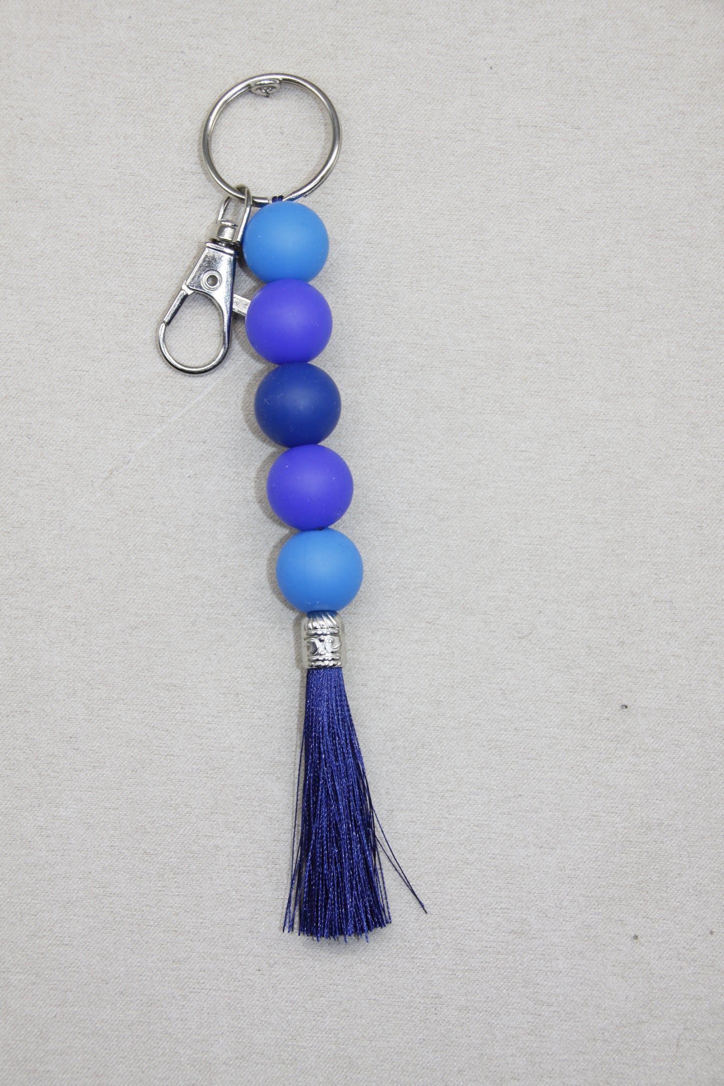 Silicone Coloured Bead Lanyard Keychains