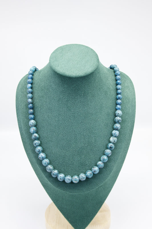 Blue Spot Stone Necklace (60cm)