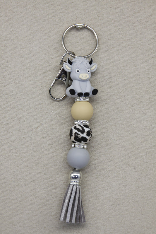Highland Cow, Lanyard, Silver