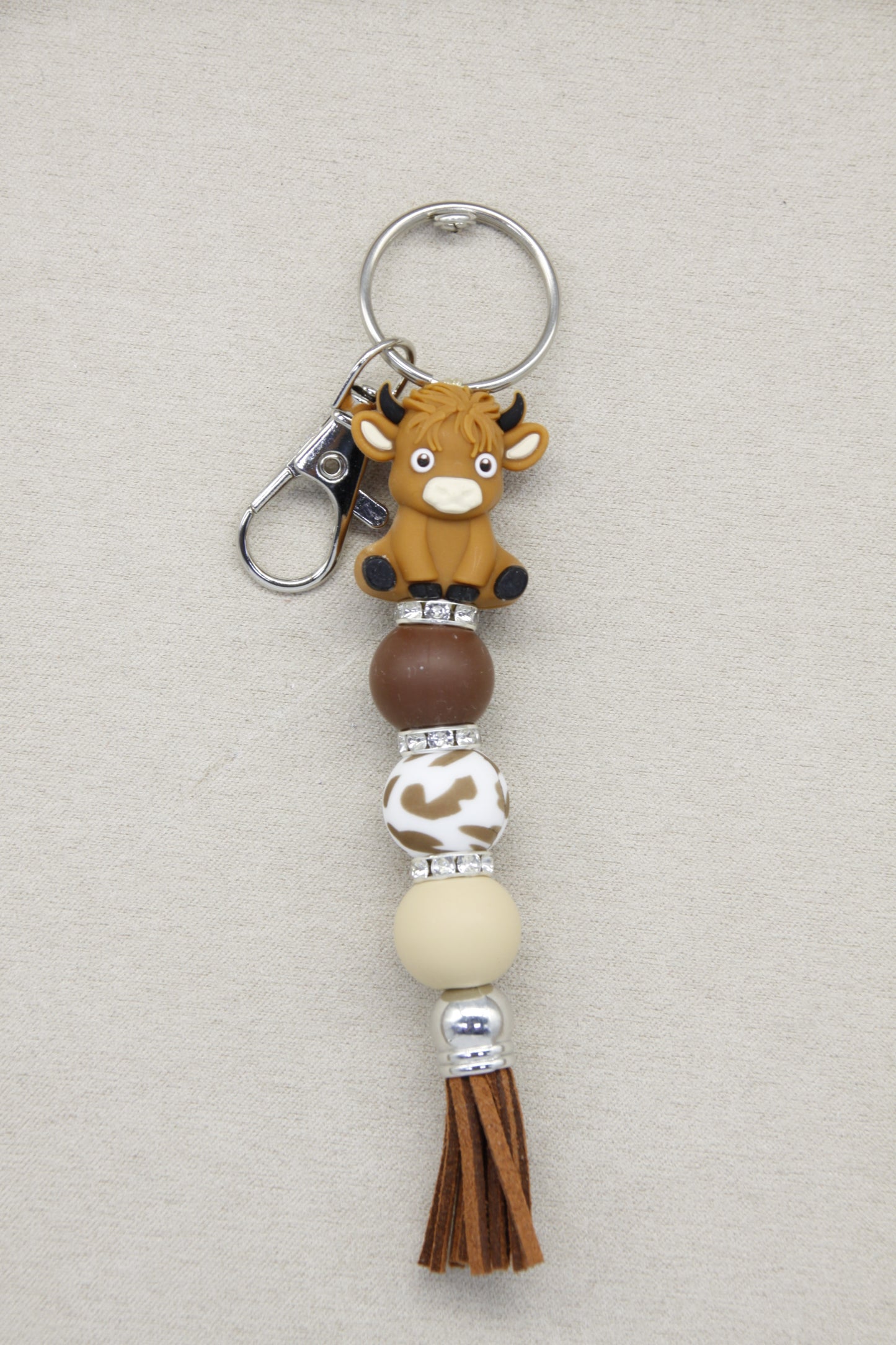 Highland Cow, Lanyard, Silver