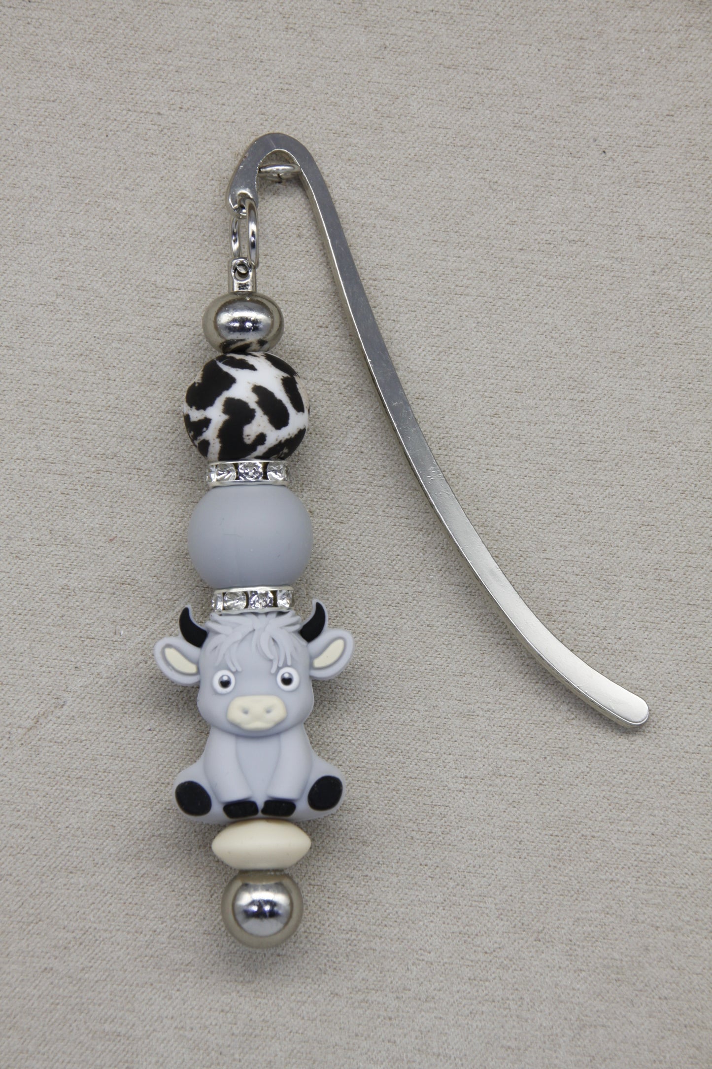 Highland Cow, Bookmark, Silver