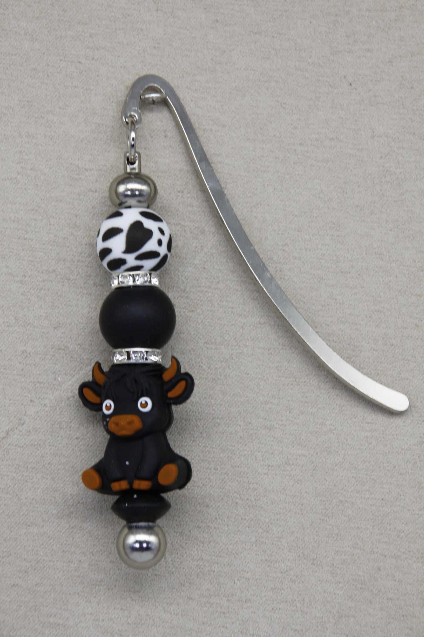 Highland Cow, Bookmark, Silver
