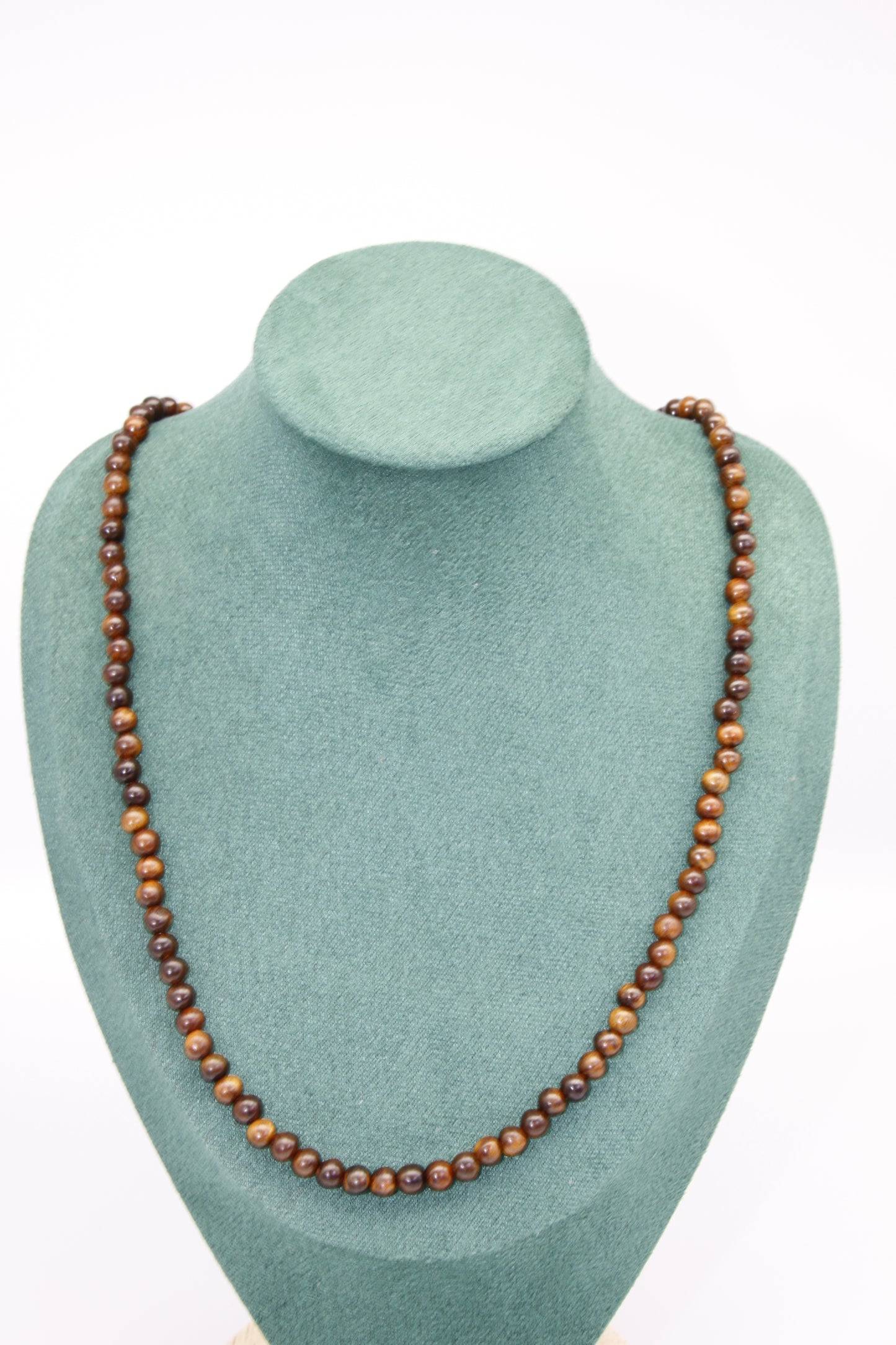 Yellow Rosewood Beaded Necklace, 60cm (10mm, 8mm and 6mm)