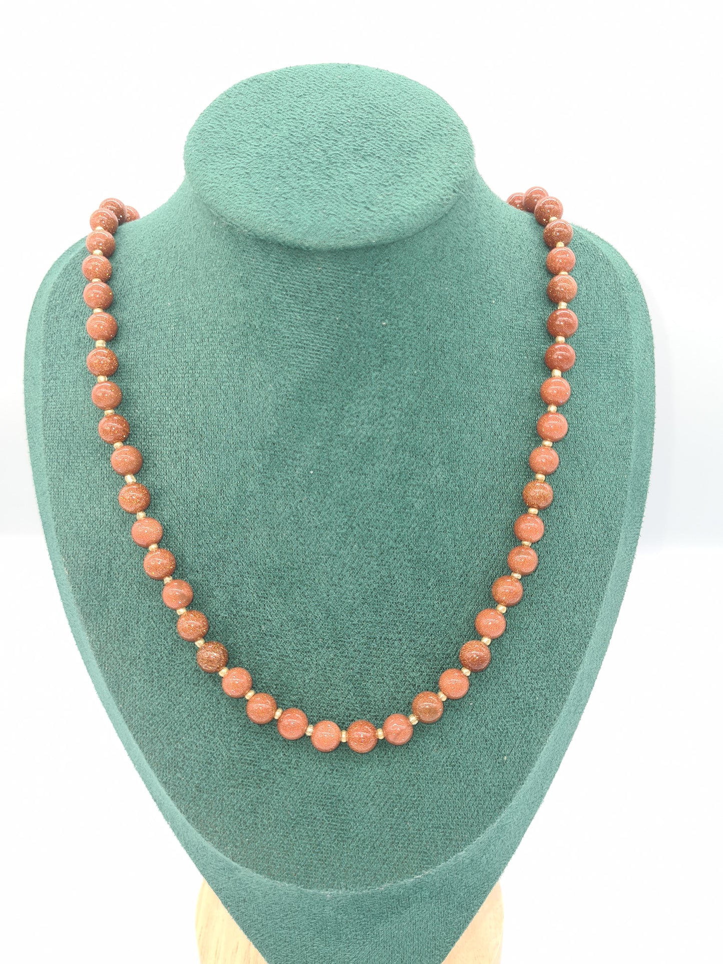 Brown Goldstone Necklace, 60cm