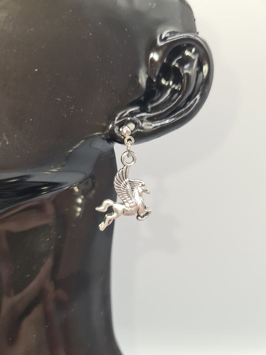 Horse, Silver Earrings