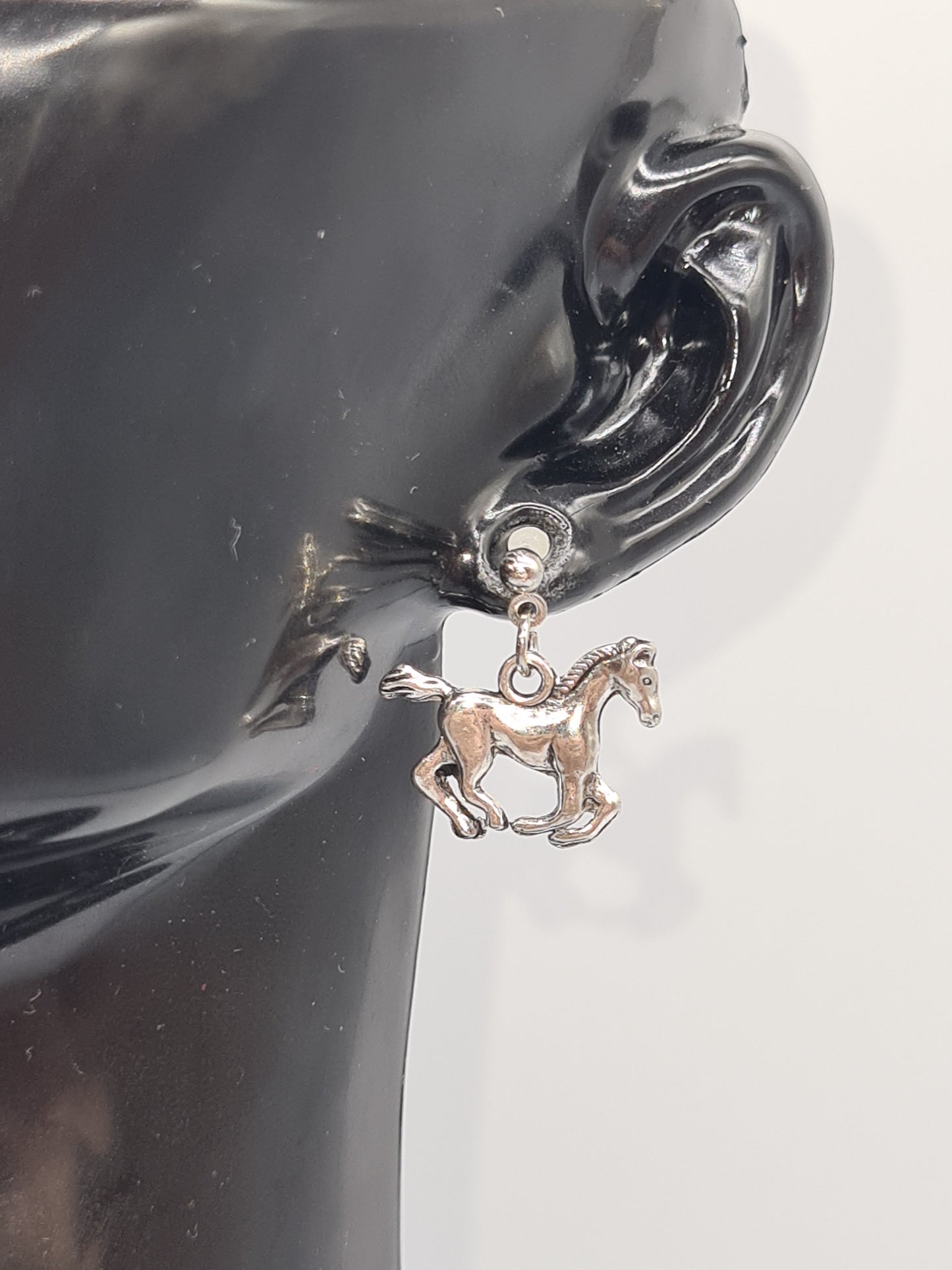 Horse, Silver Earrings