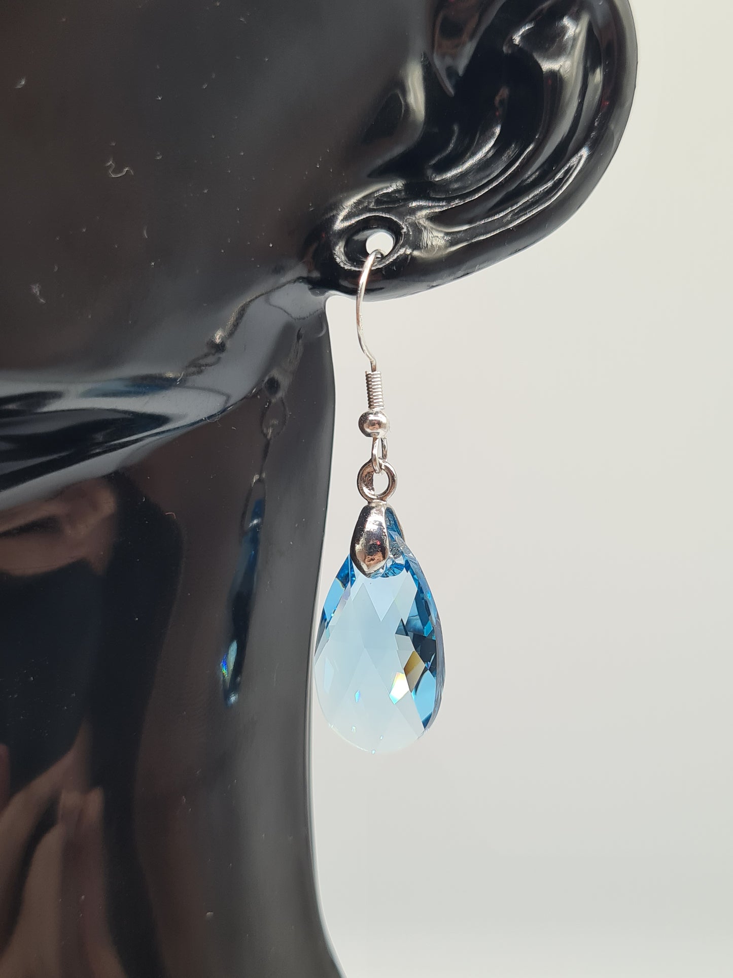 Swarovski Crystal, Earrings, Shephard Hook (Rose Gold/Silver)
