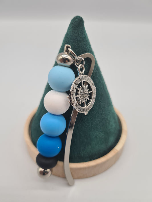 Nautical Theme - Compass, Bookmark, Silver
