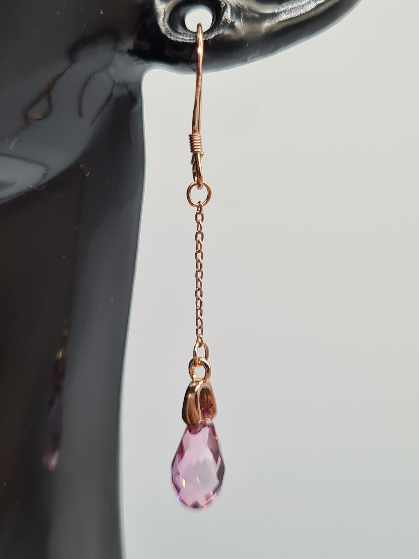 Swarovski Crystal, Earrings, Hook Chain (Gold, Silver & Rose Gold)