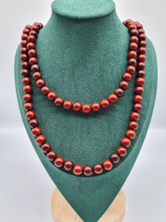 Natural Rosewood Double String Necklace (60/70cm) Gold Findings