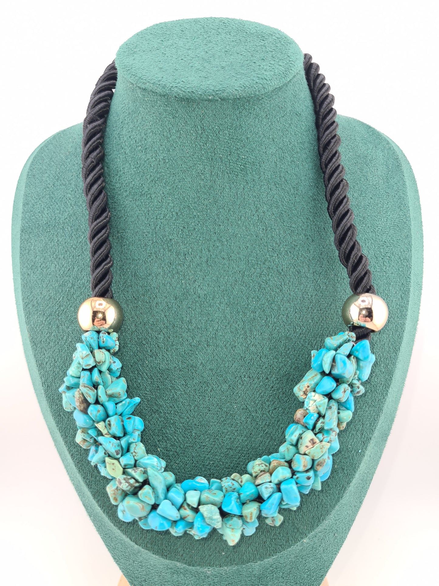Fractured Twisted Necklace (Turquoise, White, Red & Amethyst styles)
