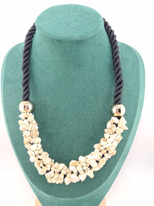 Fractured Twisted Necklace (Turquoise, White, Red & Amethyst styles)