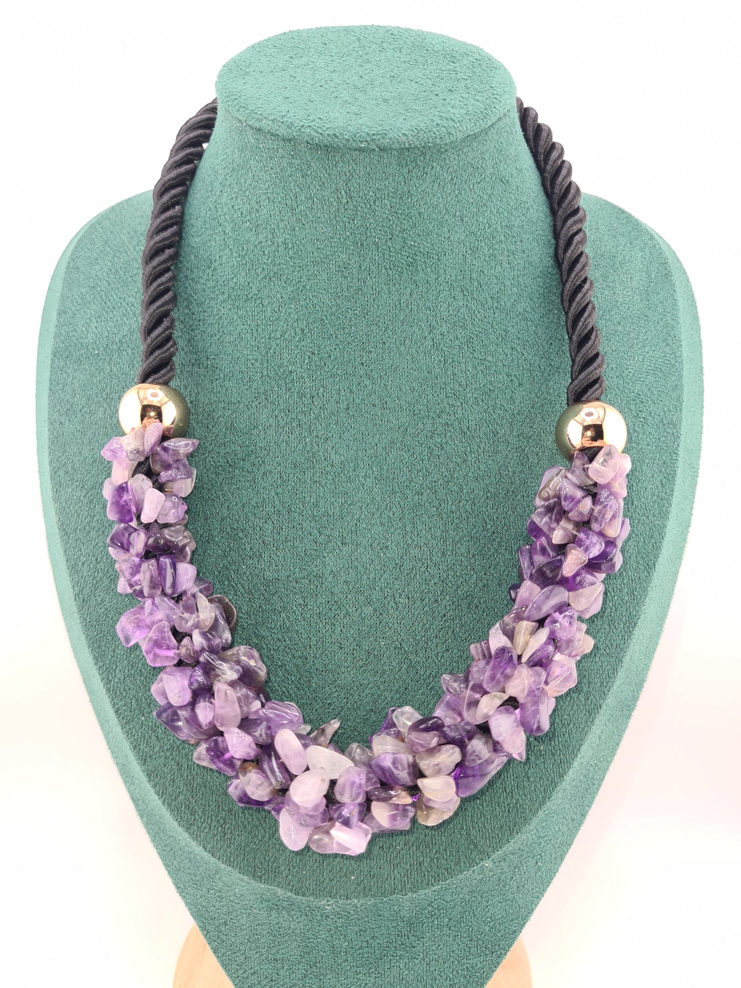 Fractured Twisted Necklace (Turquoise, White, Red & Amethyst styles)