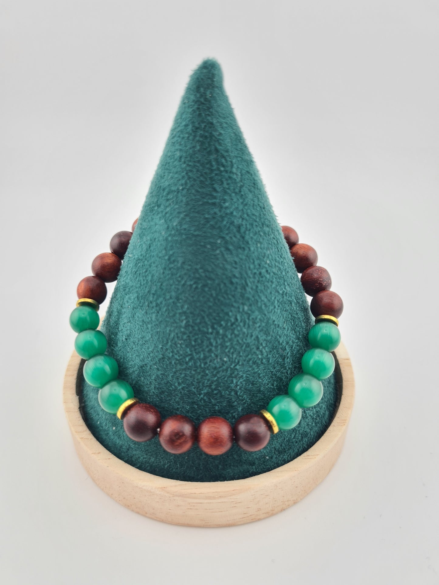 Dark Rosewood and Gemstone Bracelets (18cm)