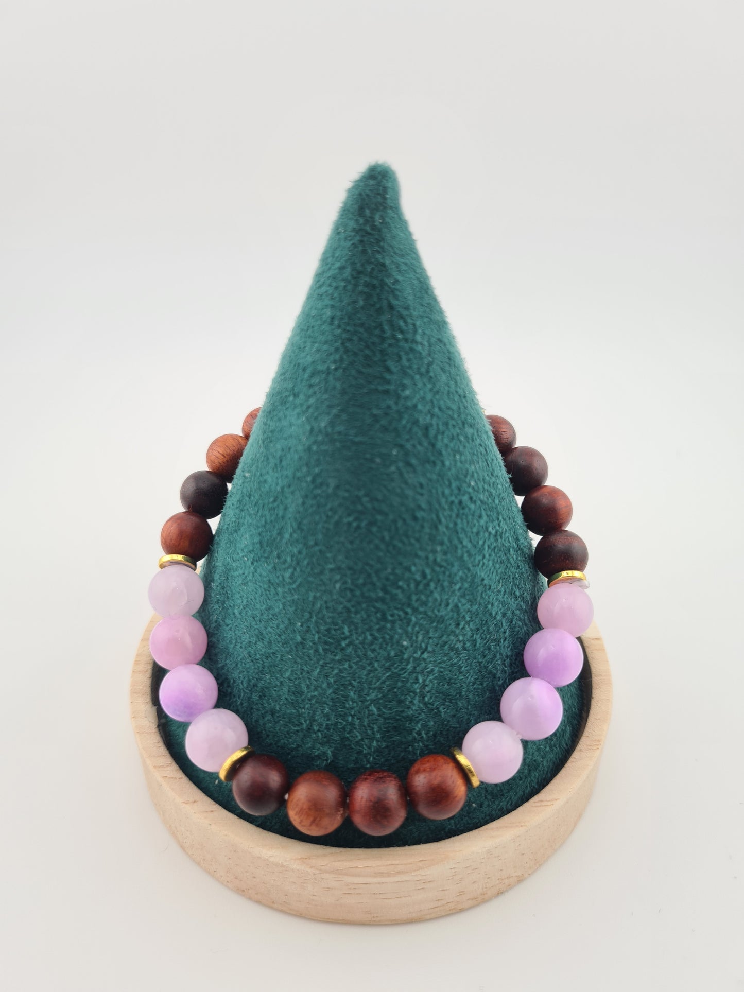 Dark Rosewood and Gemstone Bracelets (18cm)