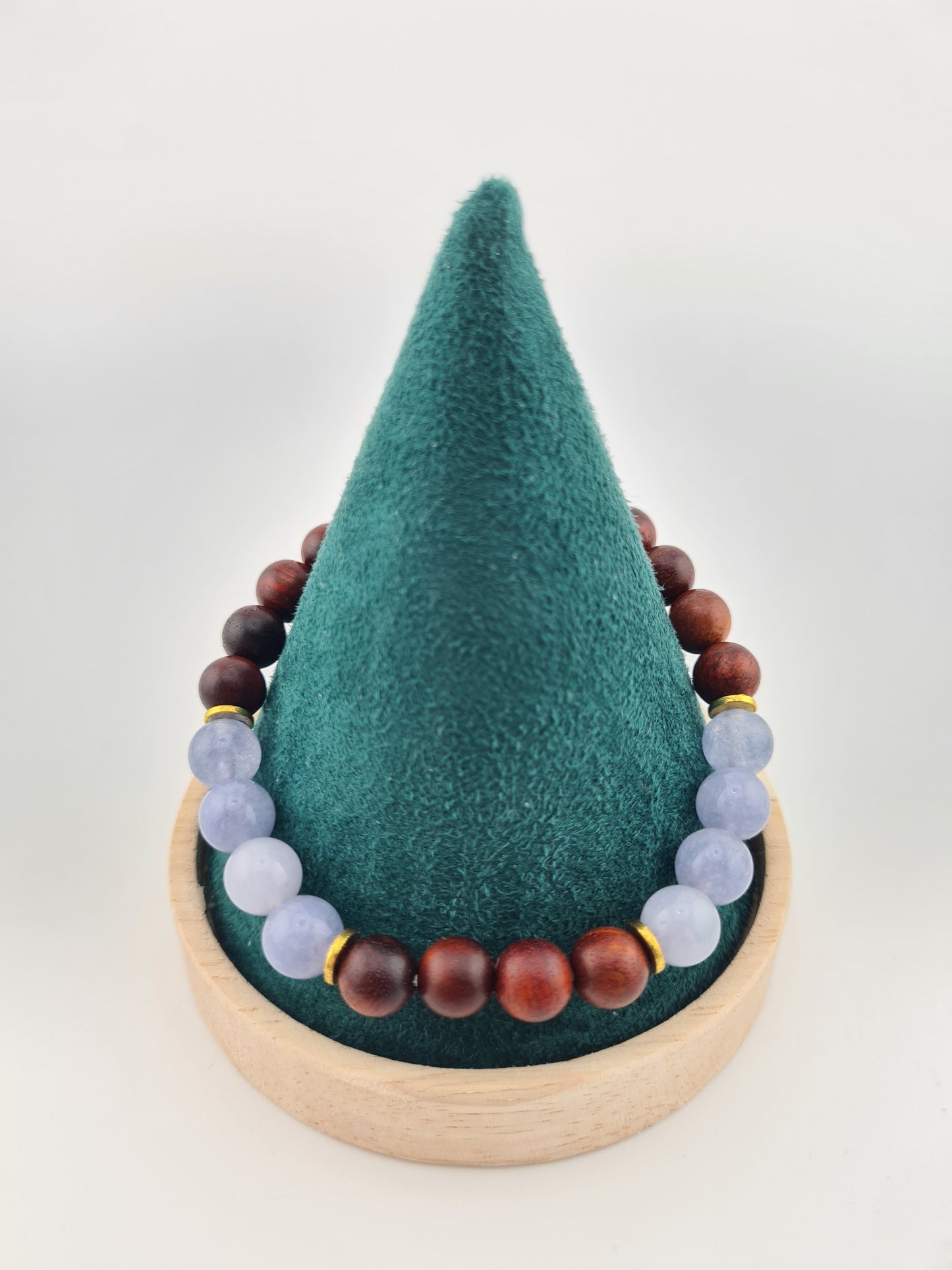 Dark Rosewood and Gemstone Bracelets (18cm)