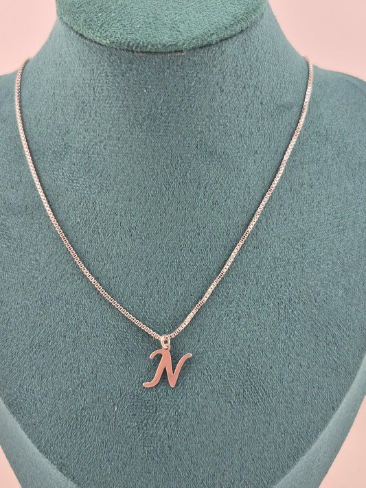 Necklace, with Initial Charm (Golden/Silver)