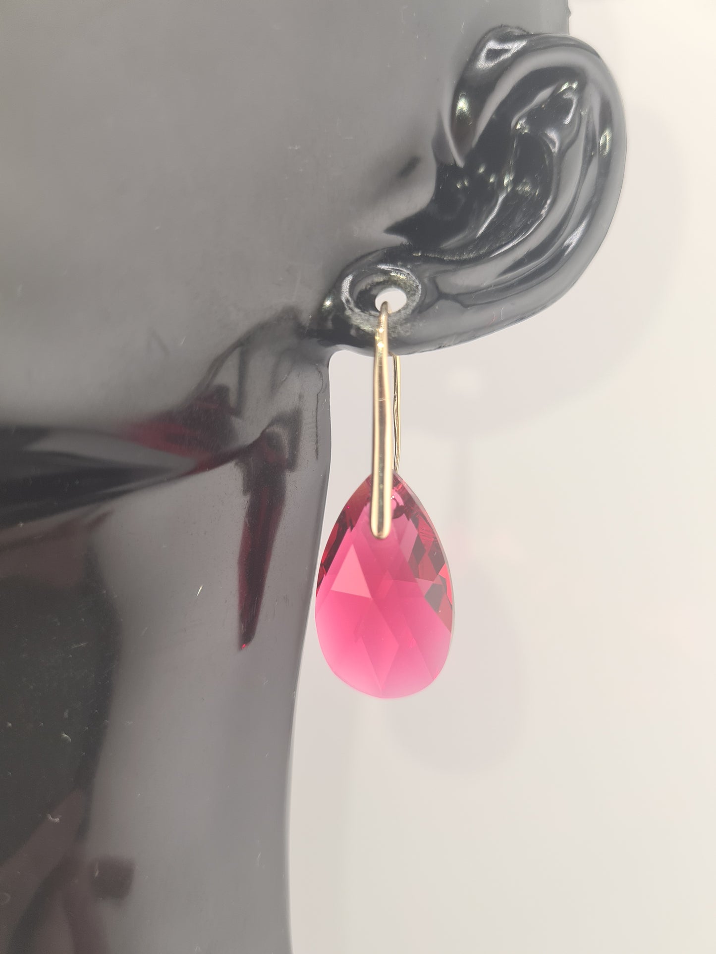 Swarovski Crystal, Earrings, 14K Gold