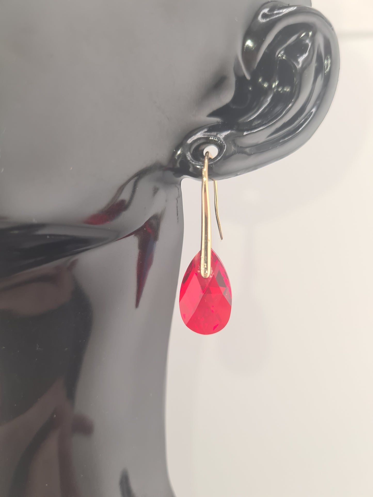 Swarovski Crystal, Earrings, 14K Gold