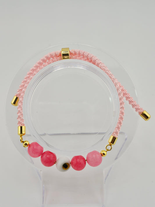 Bracelet, Adjustable Cotton 'Evil Eye' (Various Colours)