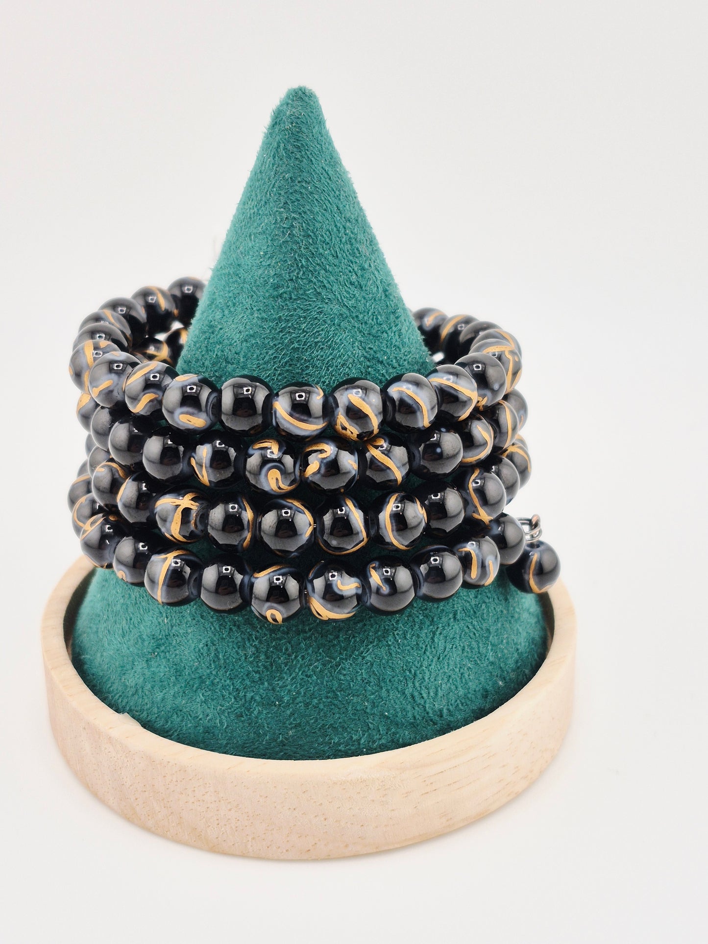 Bracelet, Drawbench Baked Glass, Memory, Multi-Strand