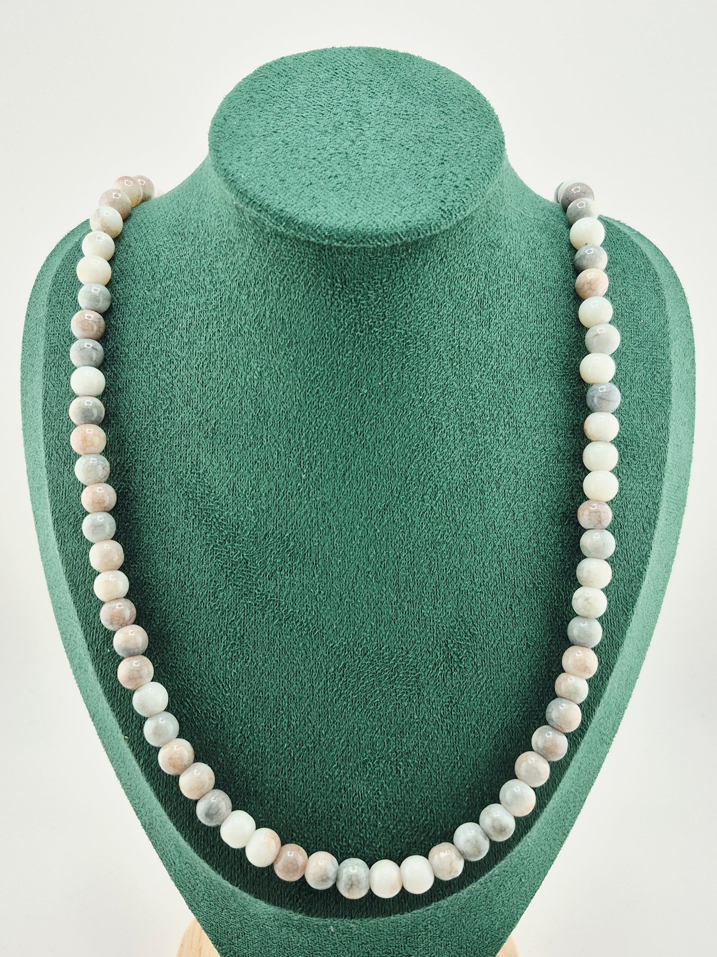 Necklace, Opaque Glass Crackle (60cm/70cm)