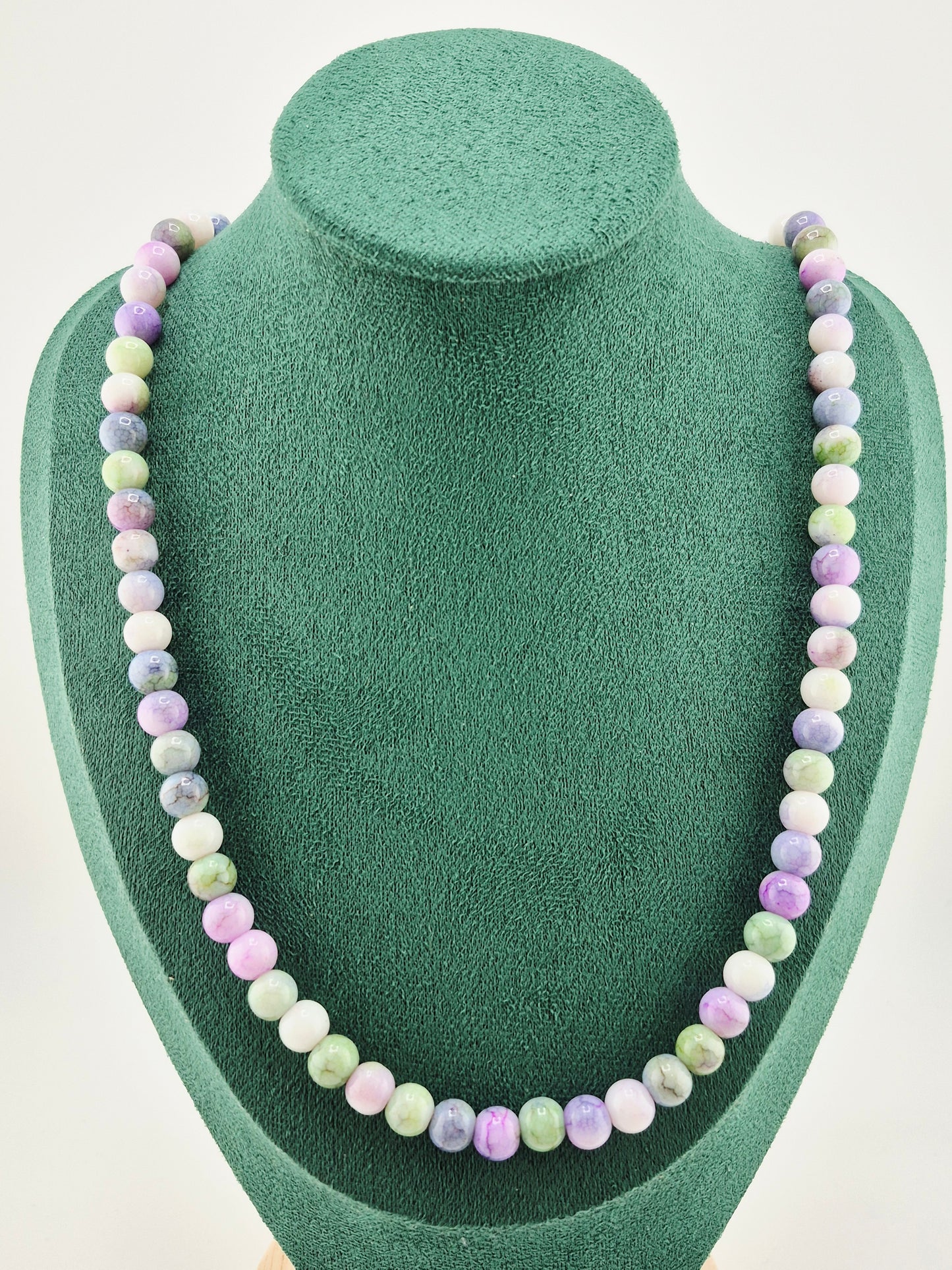 Necklace, Opaque Glass Crackle (60cm/70cm)