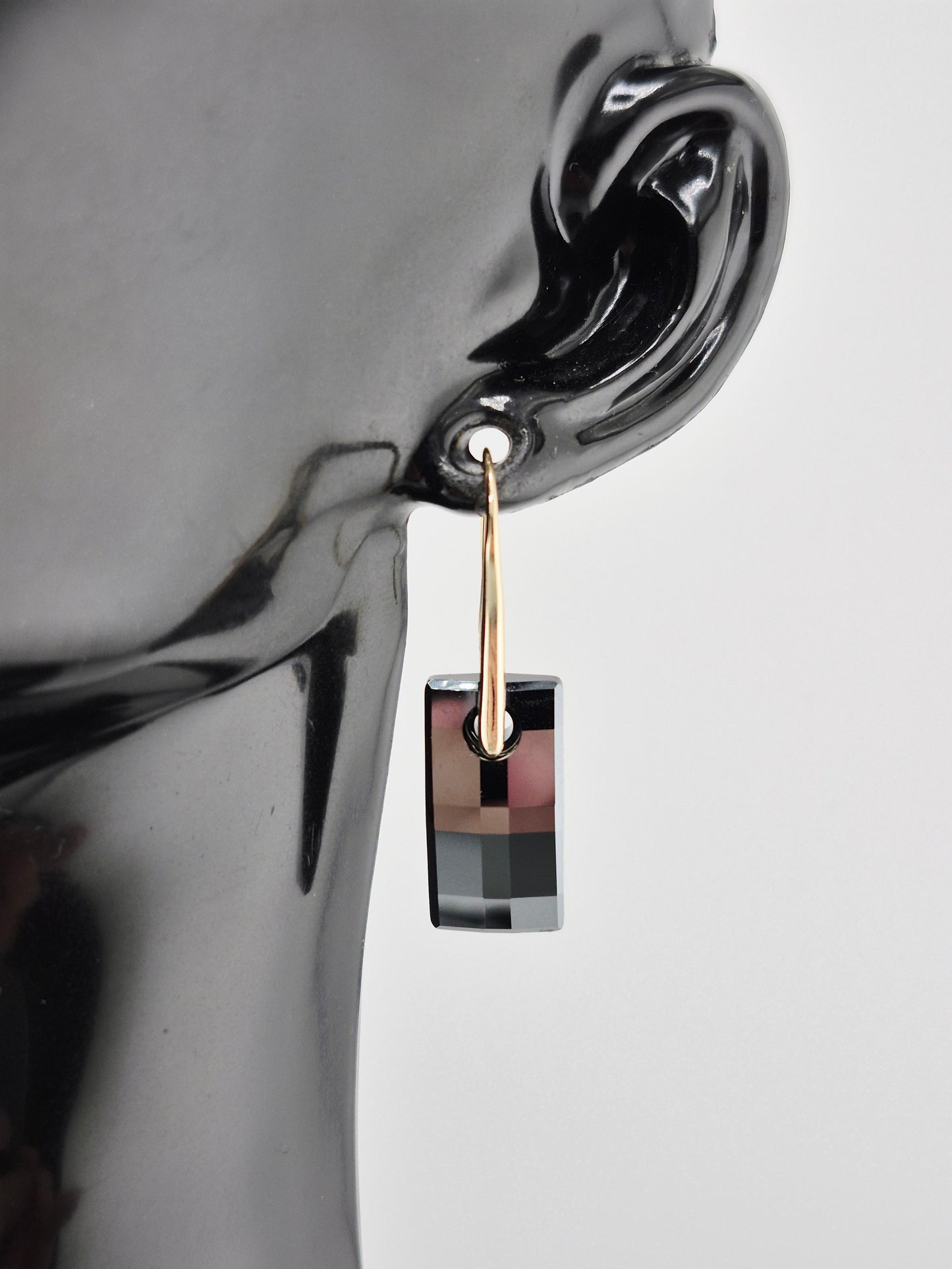 Swarovski Crystal, Earrings, 14K Gold