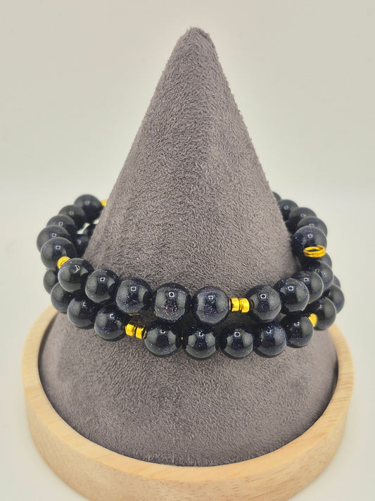 Bracelet, Blue Goldstone Memory Bracelet
