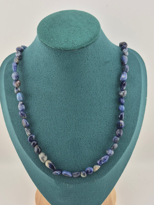 Necklace, Natural Sodalite, 70cm