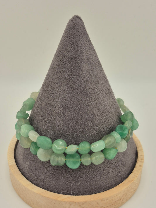 Bracelet, Natural Aventurine Memory Bracelet