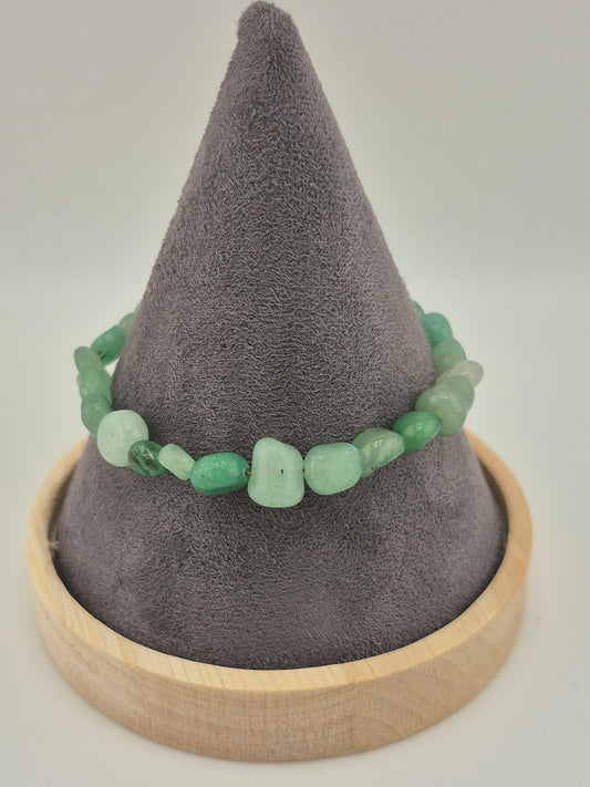 Bracelet, Natural Aventurine, Gold (20cm/18cm)