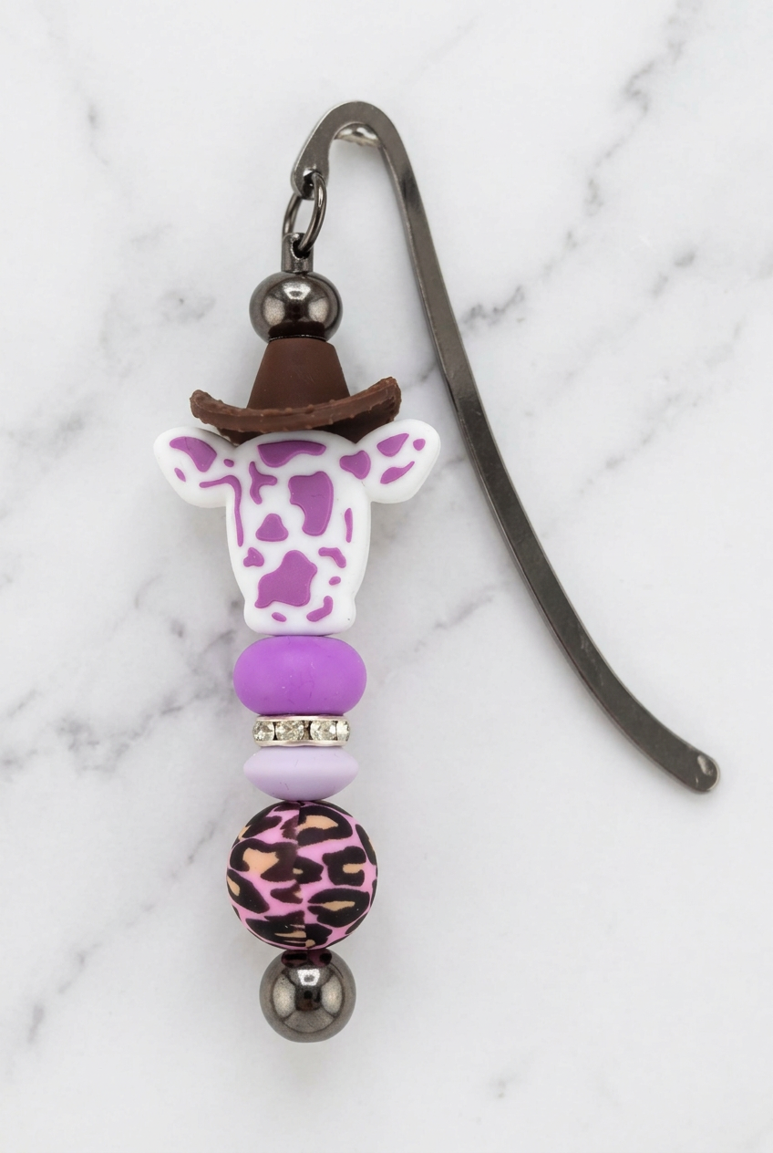 Cow and Cowboy Hat Bookmark