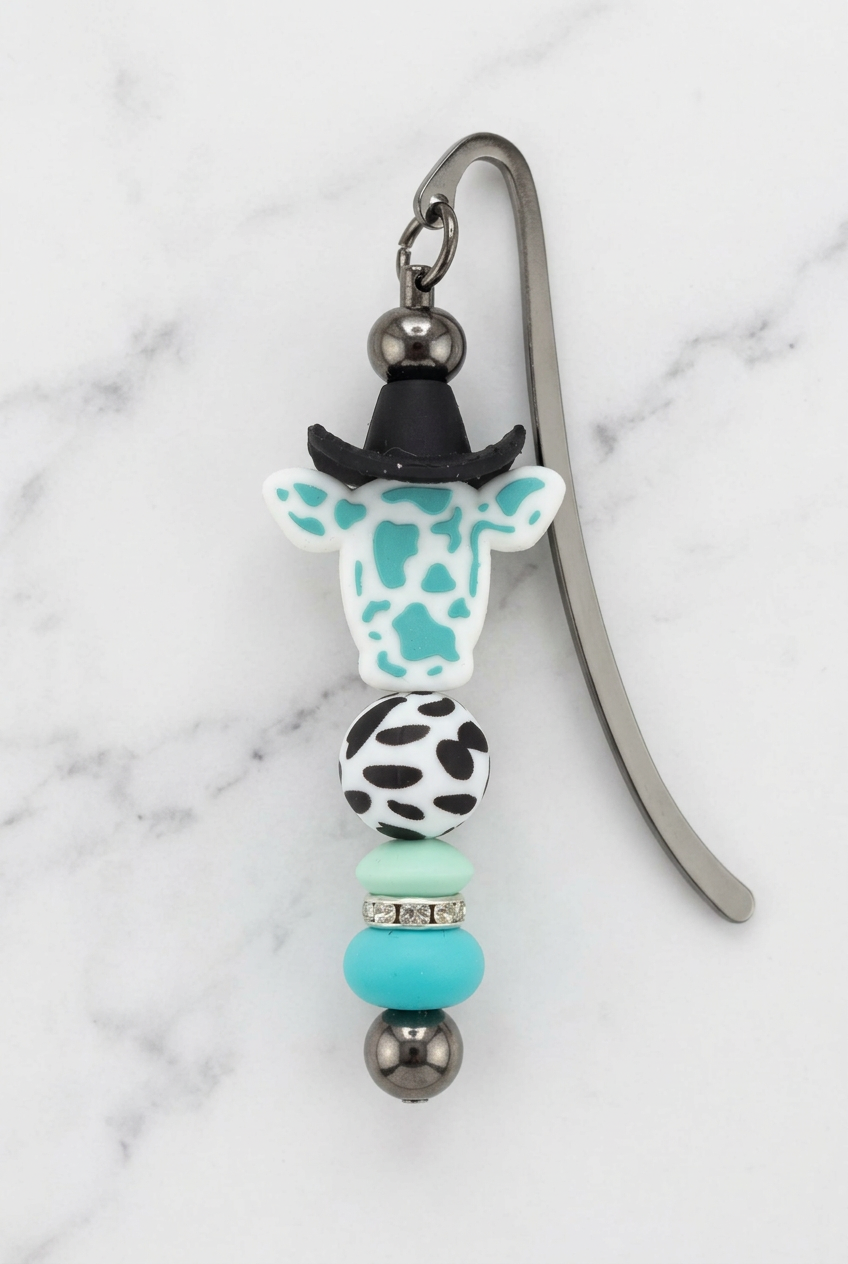 Cow and Cowboy Hat Bookmark