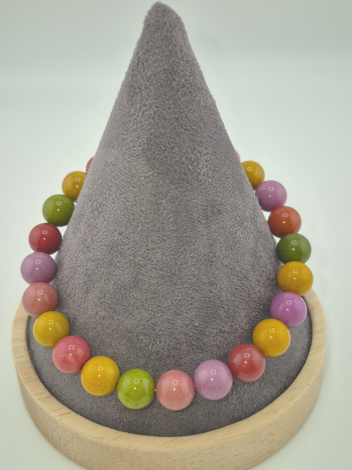 Bracelet, Malaysian Jade, Dark Mixed Colours (18cm/20cm)