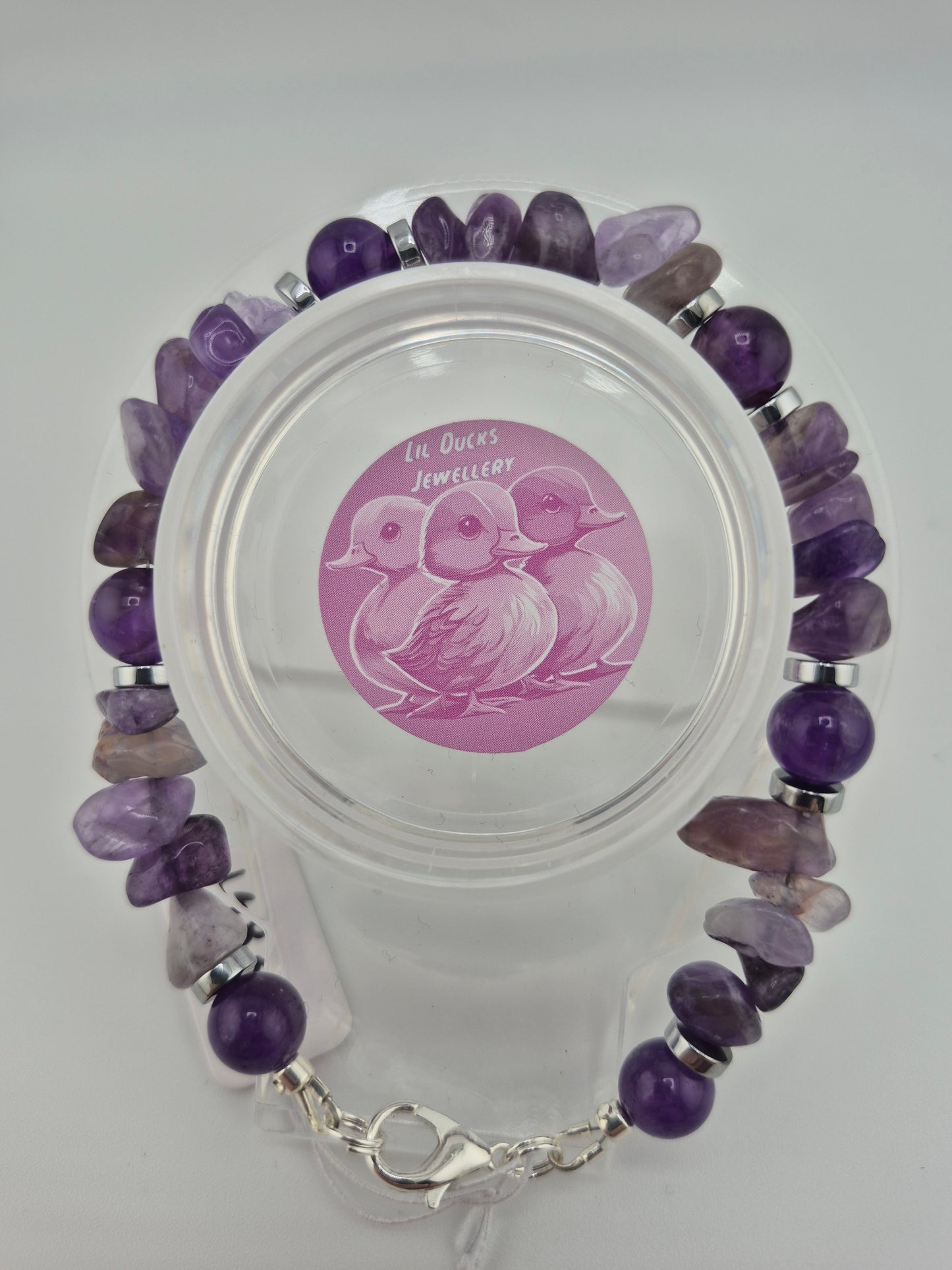 Bracelet, Amethyst Chips