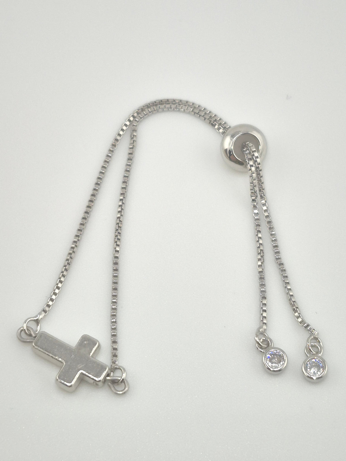 Religous Slider Bracelet, Silver/Gold