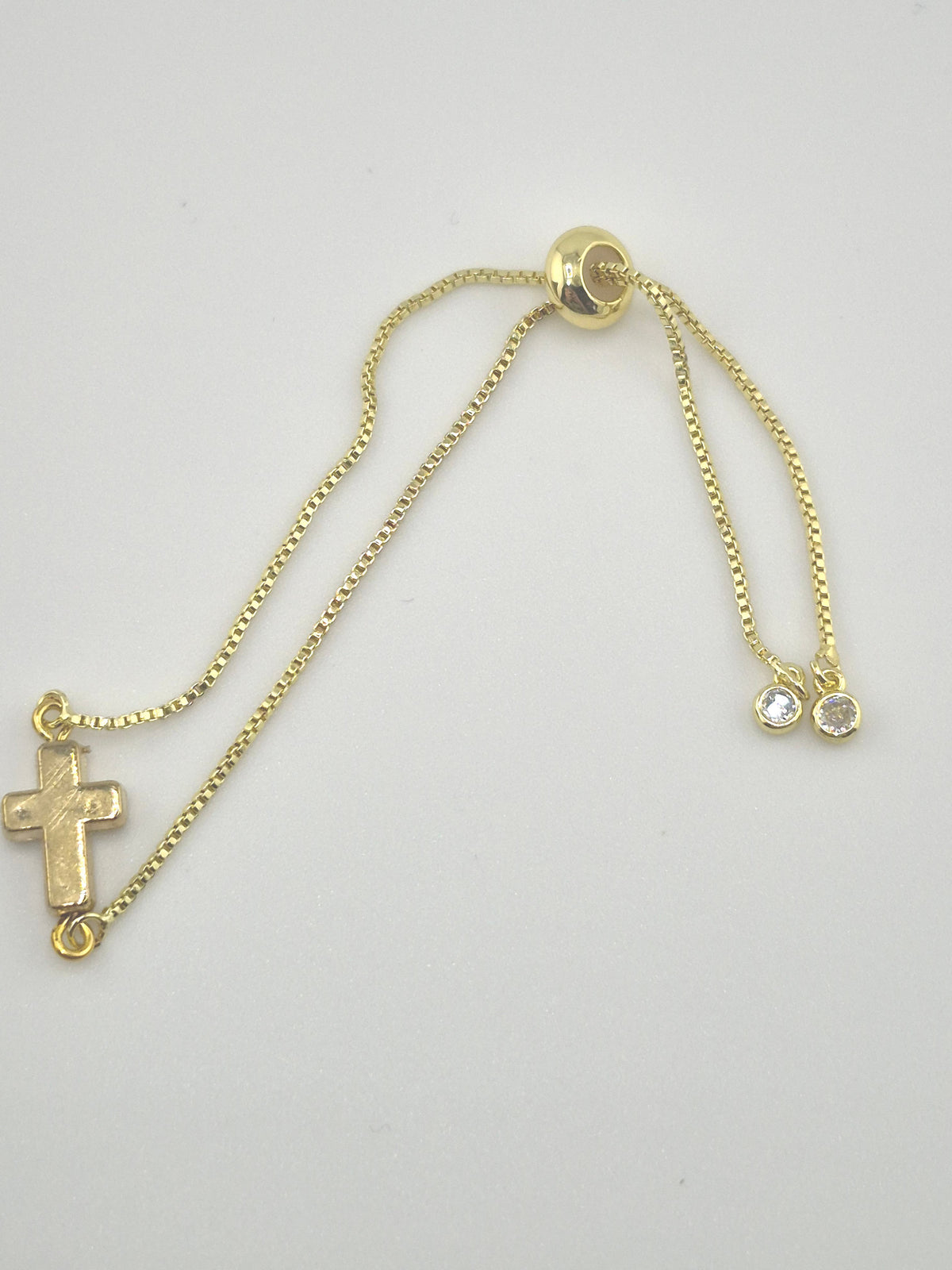 Religous Slider Bracelet, Silver/Gold