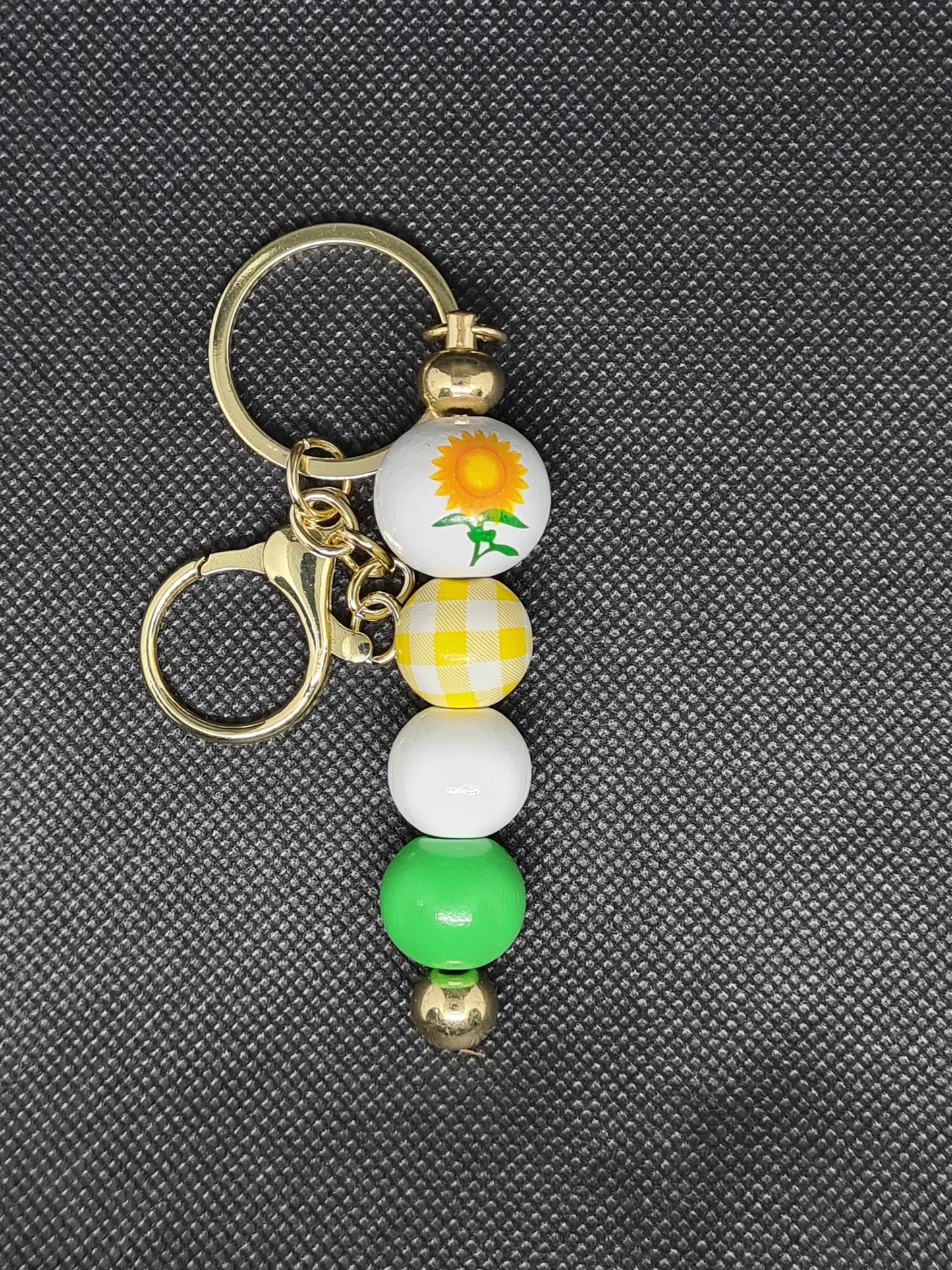 Sunflower Key Chain, Gold