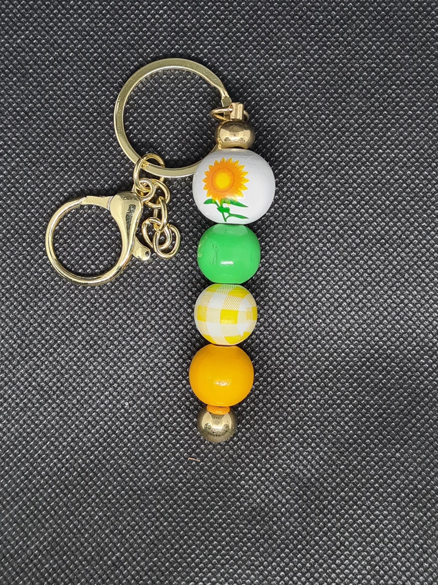 Sunflower Key Chain, Gold