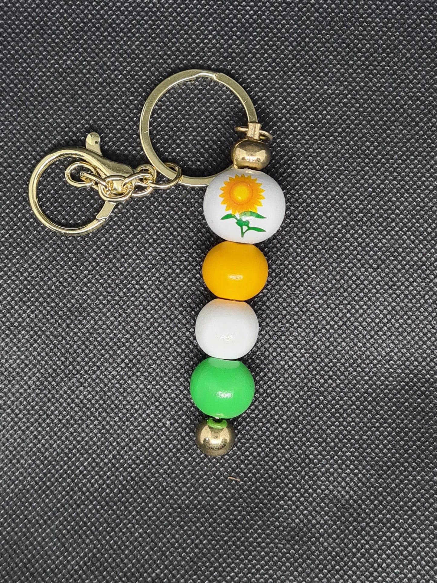 Sunflower Key Chain, Gold