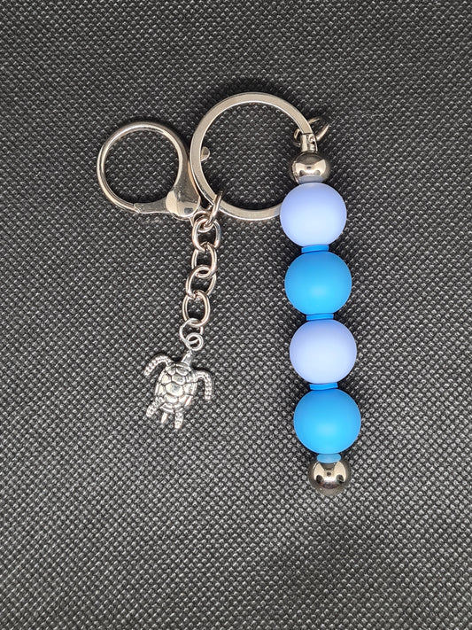 Silver Turtle Keychain