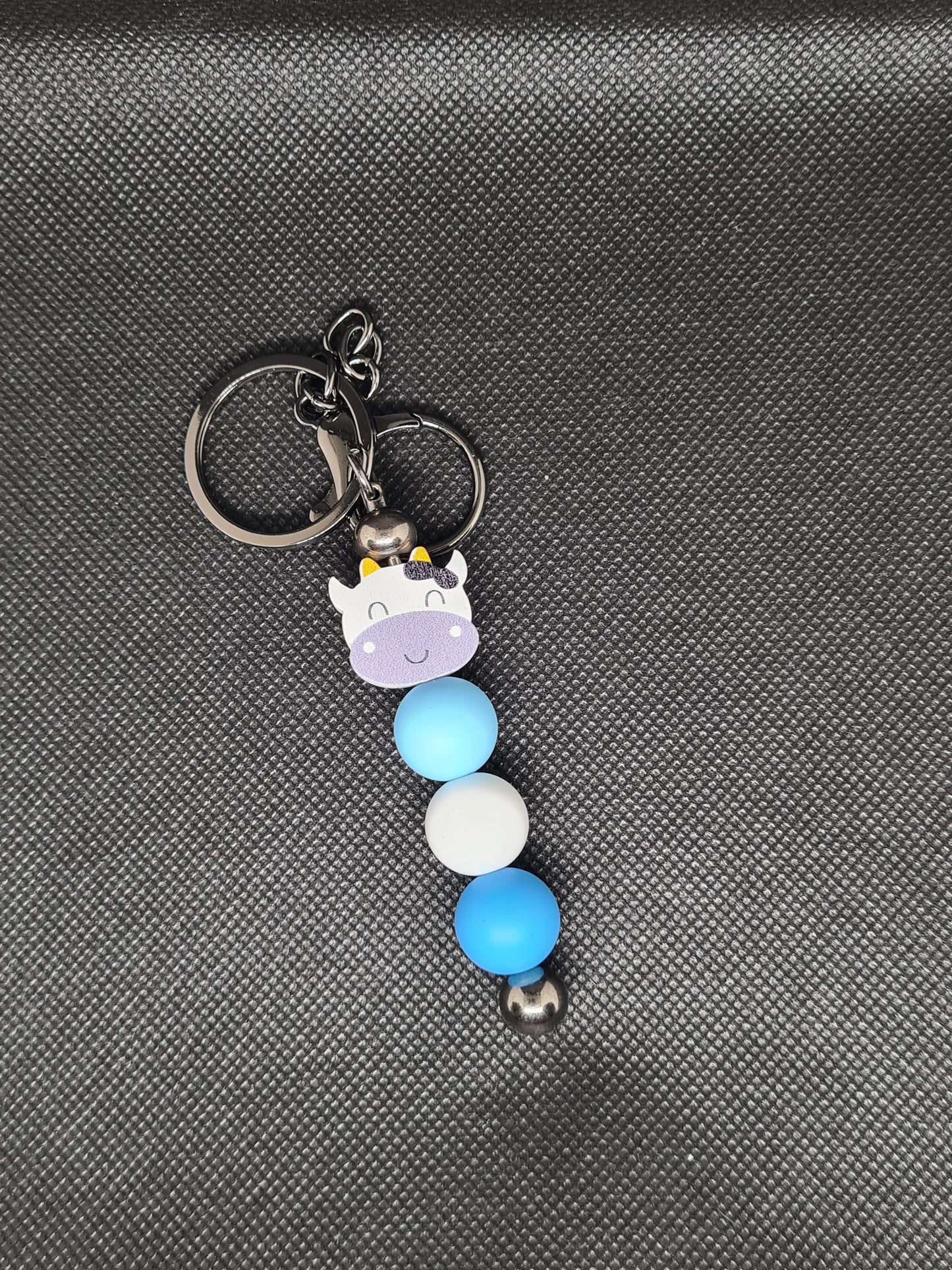 Cow Key Chain - Silicone/Wooden - Platinum/Gold/Rose Gold/Silver