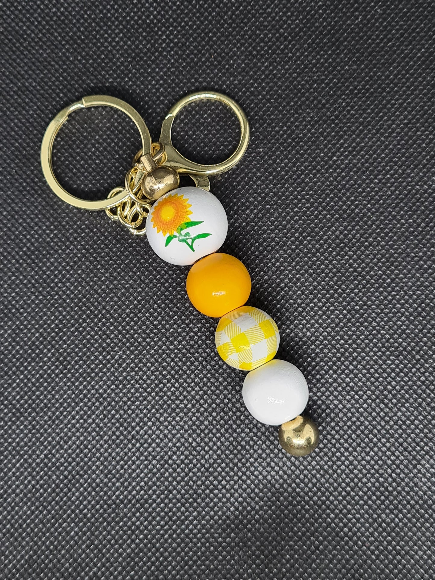 Sunflower Key Chain, Gold