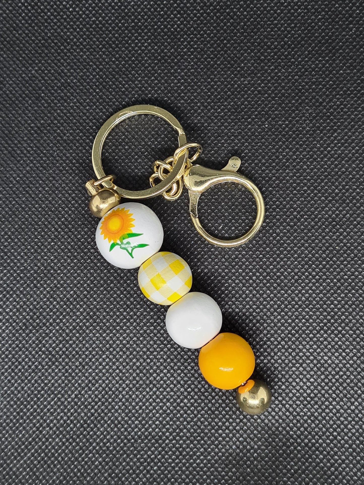 Sunflower Key Chain, Gold