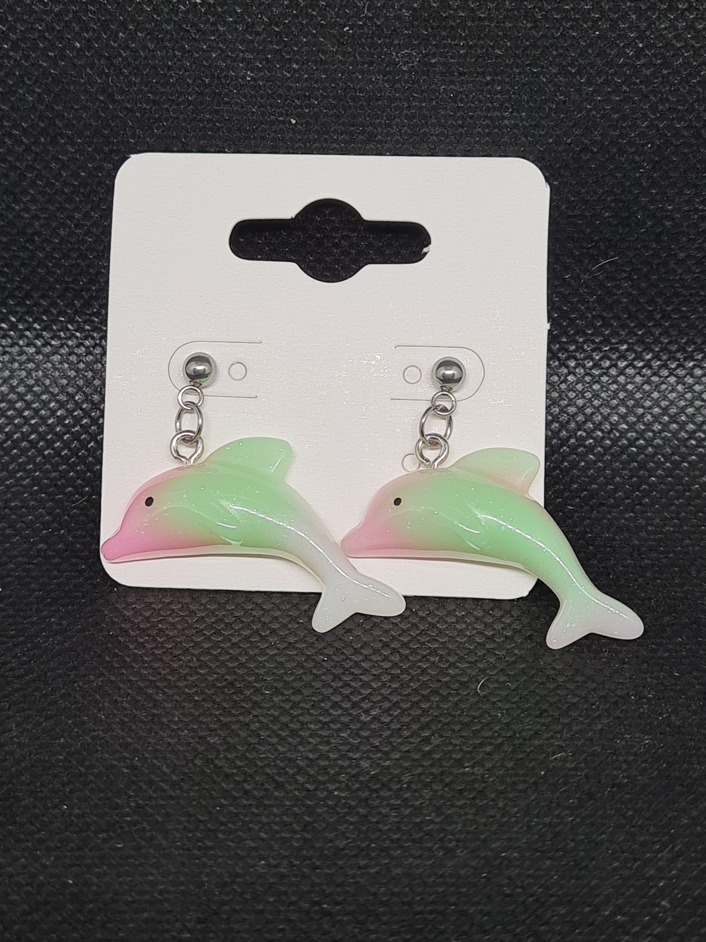 Colour Dolphins Earrings Studs (Gold, Silver and Rose Gold)