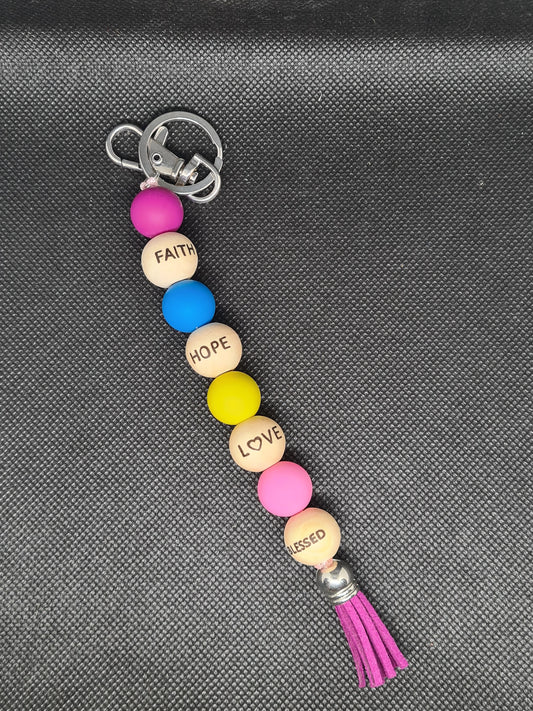 Faith, Hope, Love, Blessed Keychain/Lanyard
