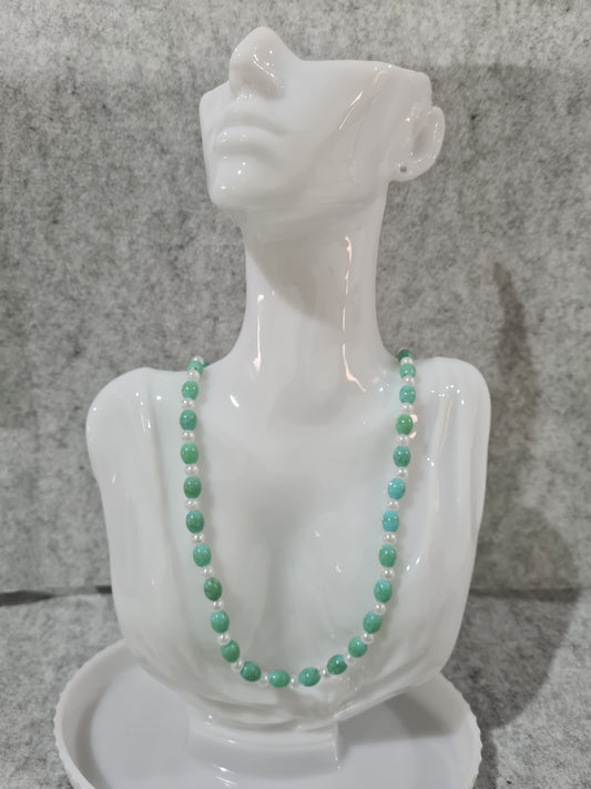Bohemian & Pearl Necklace (50cm)